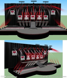 舞台舞美背景SU草图大师模型