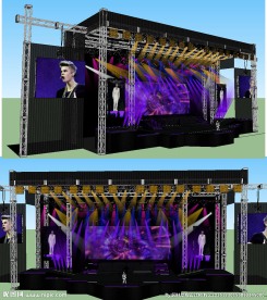 舞台舞美SU草图大师skp模型