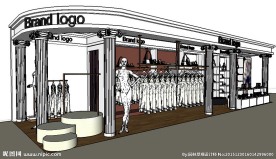 小专卖服装店SU草图大师模型