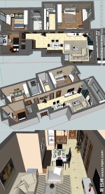 完整现代风格室内草图家装SU模