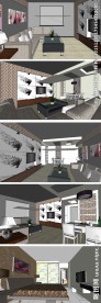 现代风格客厅场景草图大师SU模