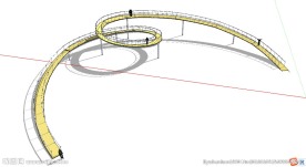 旋转室外林间栈道