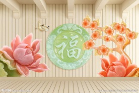 3D玉雕墙画背景墙