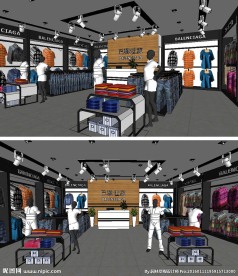 精品服装店室内草图大师SU模型