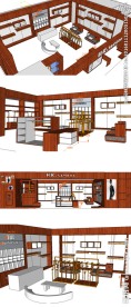 商场服装店草图大师室内SU模型