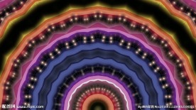 超赞绚丽花纹扇形放射动感led