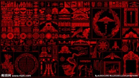 cad雕花图库