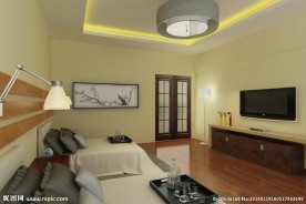 宾馆卧房室内动画