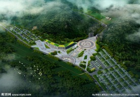 景区入口规划效果图