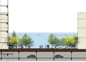 商务楼景观剖面图