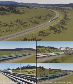 几组高铁火车演示