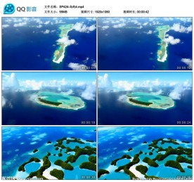 海洋中的岛屿风景