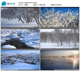 自然雪景寒冷冬天1