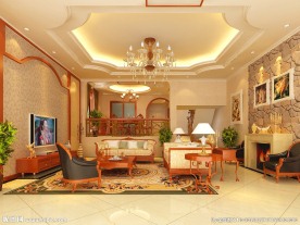 别墅二楼客厅效果图