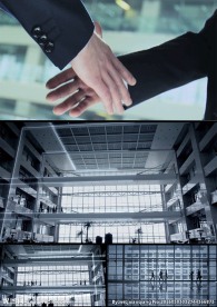 商务会面握手视频