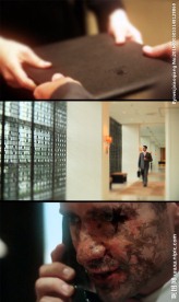 商务人士打电话文件交接