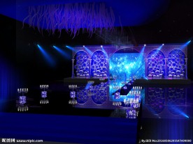 高清蓝色婚礼案例效果图