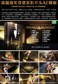 高端颁奖荣誉表彰片头AE模板