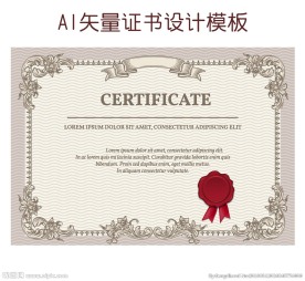 国外授权证书设计模板