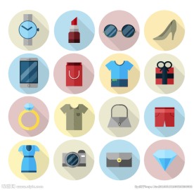 16款精致时尚用品图标矢量图