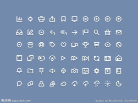 精致粗线条图标