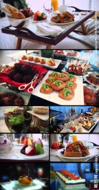 西点美食甜品自助餐实拍视频素材