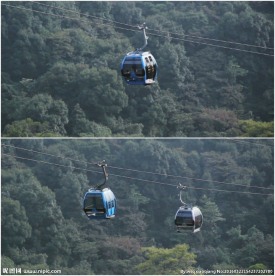 旅游景点高空缆车实拍视频素材