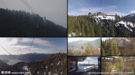 多组高山缆车高清实拍视频素材