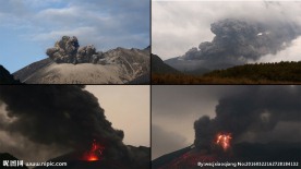 火山喷发火山爆发实拍视频素材