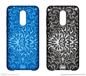 复古花纹镭雕图案手机寒风