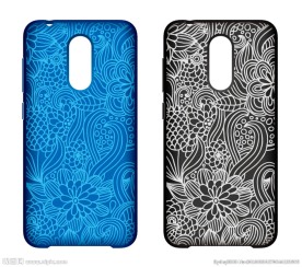 韩国花纹镭雕图案手机壳