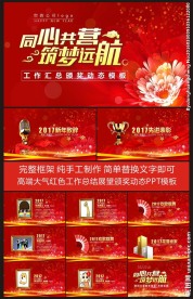 高端大气红色年会总结颁奖PPT