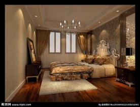 豪华欧式卧室装修壁纸