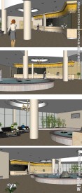 酒店大堂草图大师SU模型