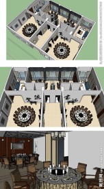 酒店包厢草图大师SU模型