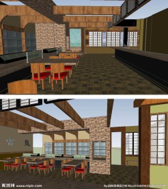 精致迷你小酒吧草图大师SU模型