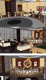 中式宴会厅包厢草图大师SU模型