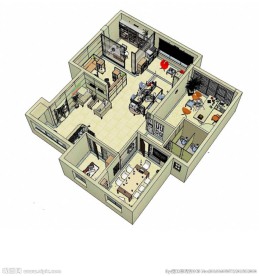 办公空间草图大师SU模型