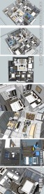 北欧室内整体户型草图大师SU模
