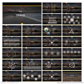 黑色欧美风格ppt模板