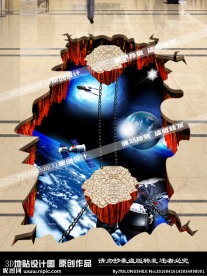 3D地贴画 3D星球