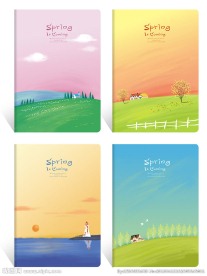 本本封面 中性本 插画春天