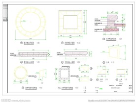 圆形树池平面图