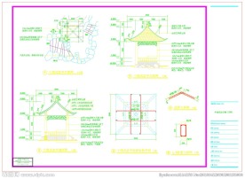 公园亭子平面图
