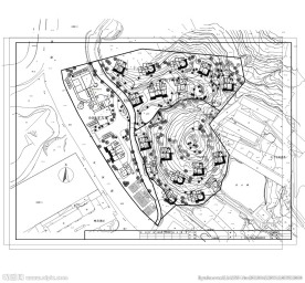 度假村规划总平面图CAD图