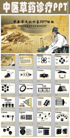 李时珍中医诊疗养生ppt模板