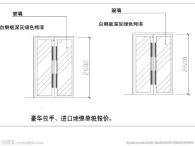 玻璃大门施工图