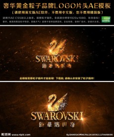 奢华黄金粒子品牌LOGO片头A