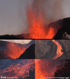 火山喷发岩浆低清