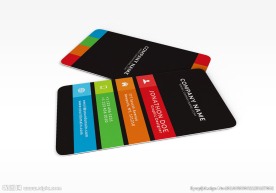 创意彩虹名片模板